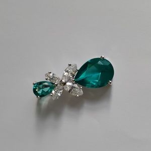 Rare Silver Teal Omega Pendant